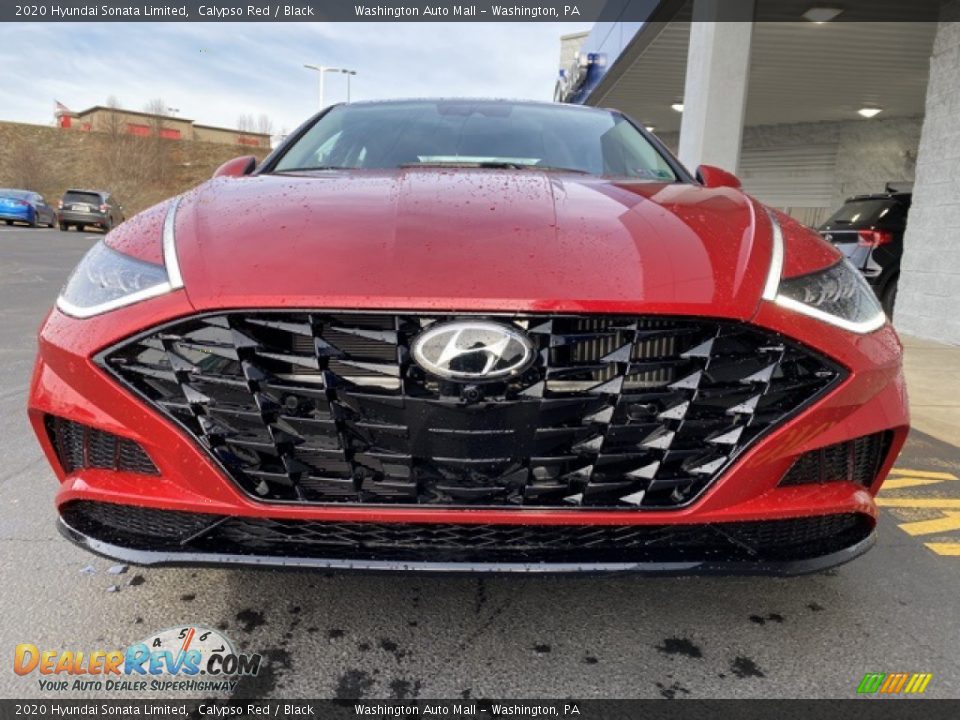2020 Hyundai Sonata Limited Calypso Red / Black Photo #8