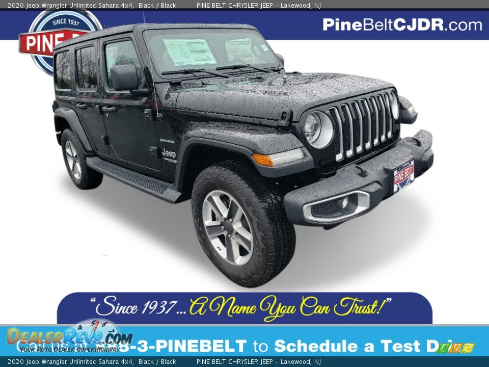 2020 Jeep Wrangler Unlimited Sahara 4x4 Black / Black Photo #1