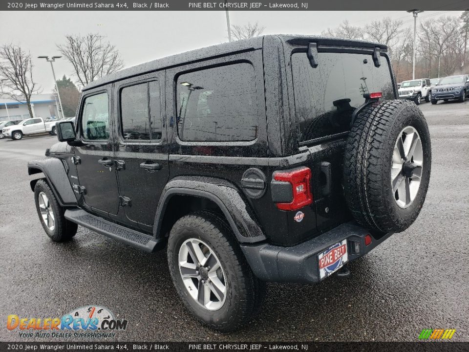 2020 Jeep Wrangler Unlimited Sahara 4x4 Black / Black Photo #4
