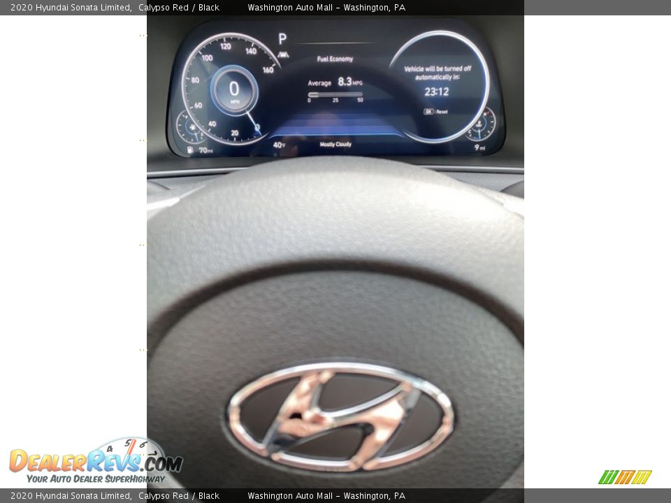 2020 Hyundai Sonata Limited Calypso Red / Black Photo #29