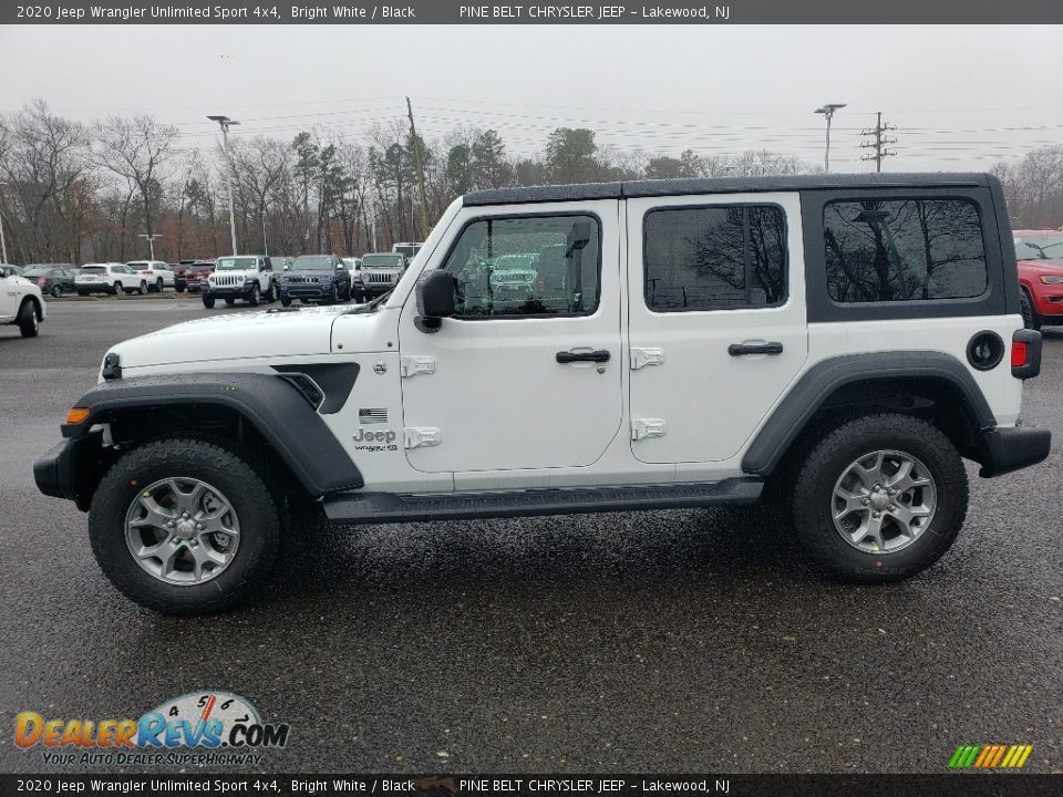 2020 Jeep Wrangler Unlimited Sport 4x4 Bright White / Black Photo #3