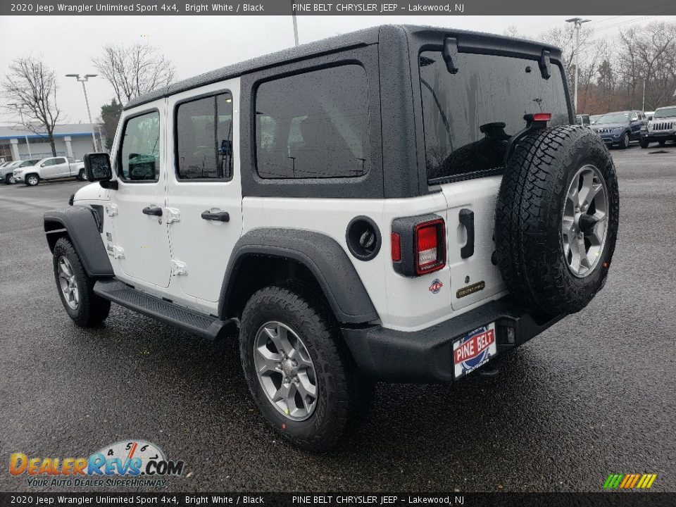 2020 Jeep Wrangler Unlimited Sport 4x4 Bright White / Black Photo #4