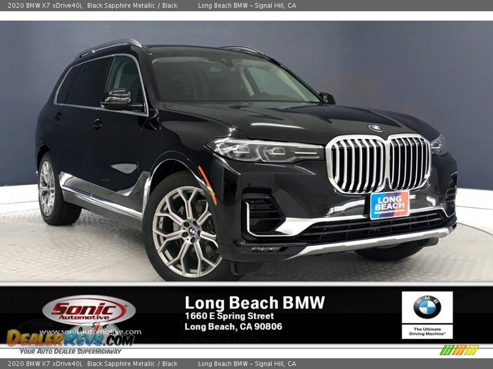 2020 BMW X7 xDrive40i Black Sapphire Metallic / Black Photo #1