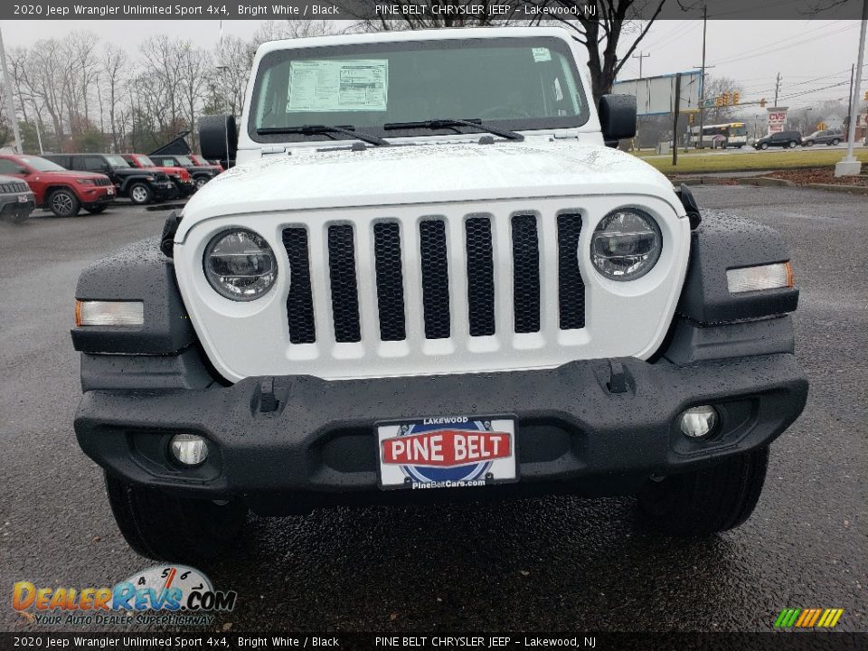 2020 Jeep Wrangler Unlimited Sport 4x4 Bright White / Black Photo #2