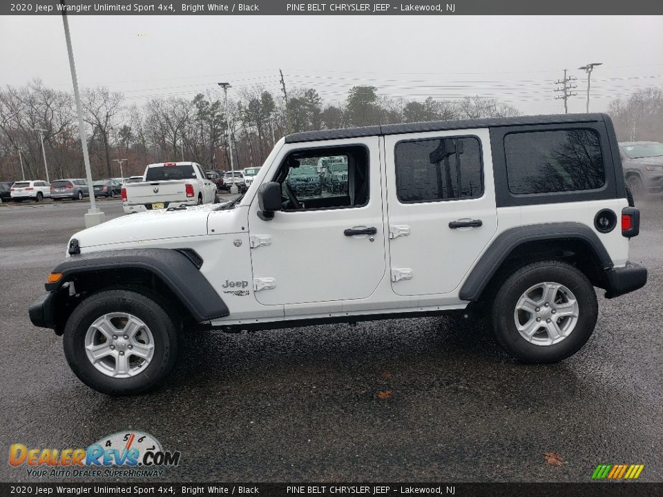 2020 Jeep Wrangler Unlimited Sport 4x4 Bright White / Black Photo #3