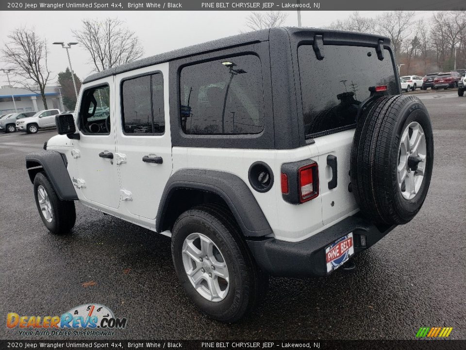 2020 Jeep Wrangler Unlimited Sport 4x4 Bright White / Black Photo #4