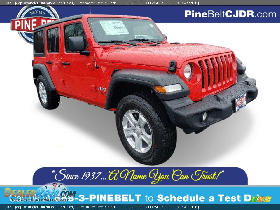 2020 Jeep Wrangler Unlimited Sport 4x4 Firecracker Red / Black Photo #1
