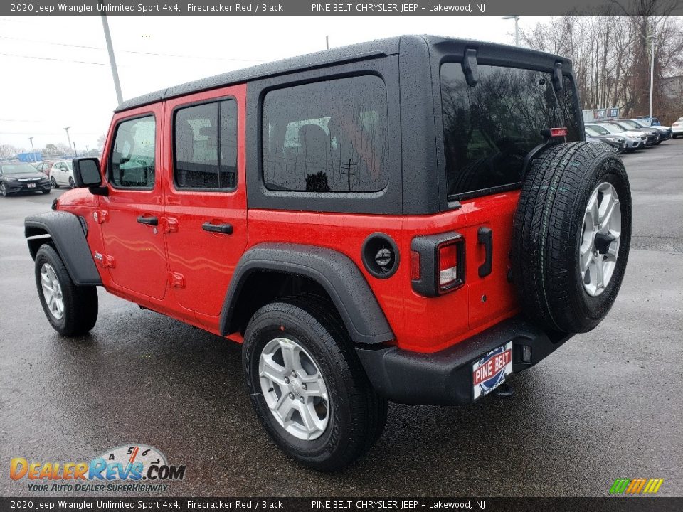 2020 Jeep Wrangler Unlimited Sport 4x4 Firecracker Red / Black Photo #4