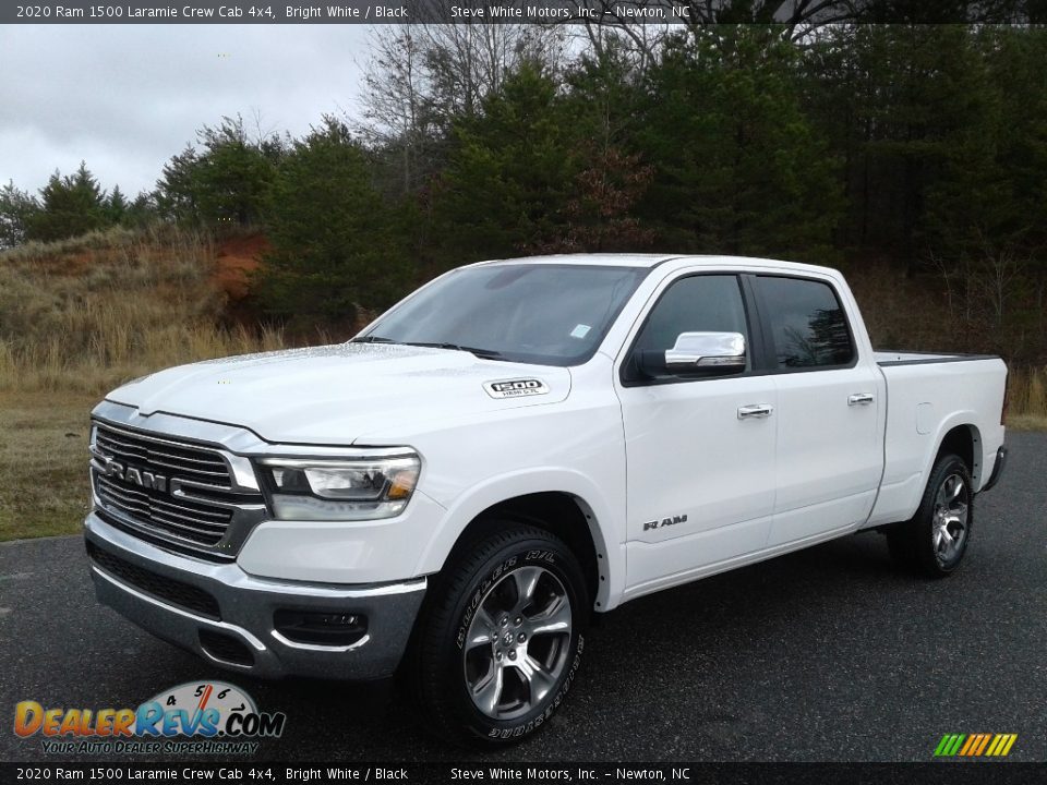 2020 Ram 1500 Laramie Crew Cab 4x4 Bright White / Black Photo #2