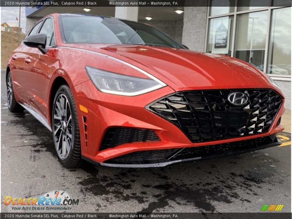 2020 Hyundai Sonata SEL Plus Calypso Red / Black Photo #1