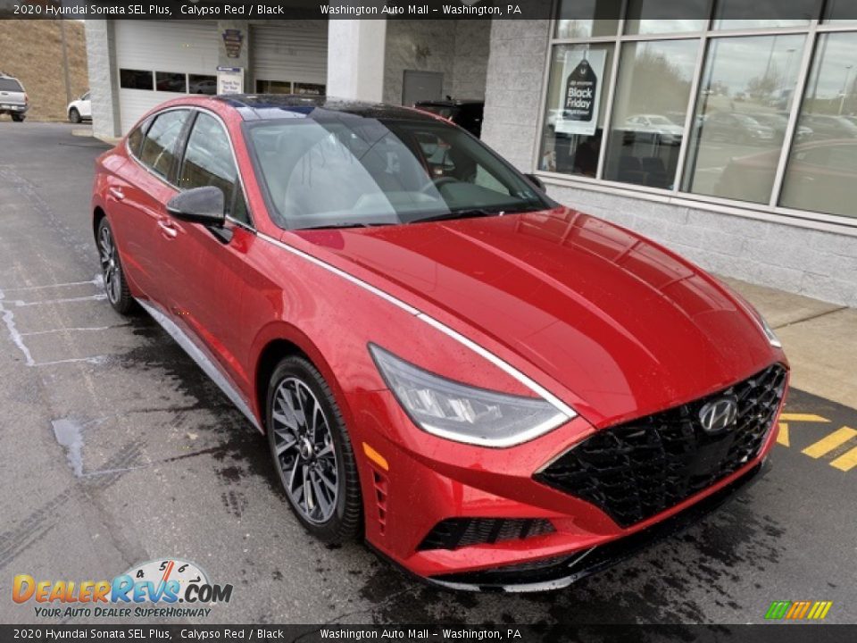 2020 Hyundai Sonata SEL Plus Calypso Red / Black Photo #2