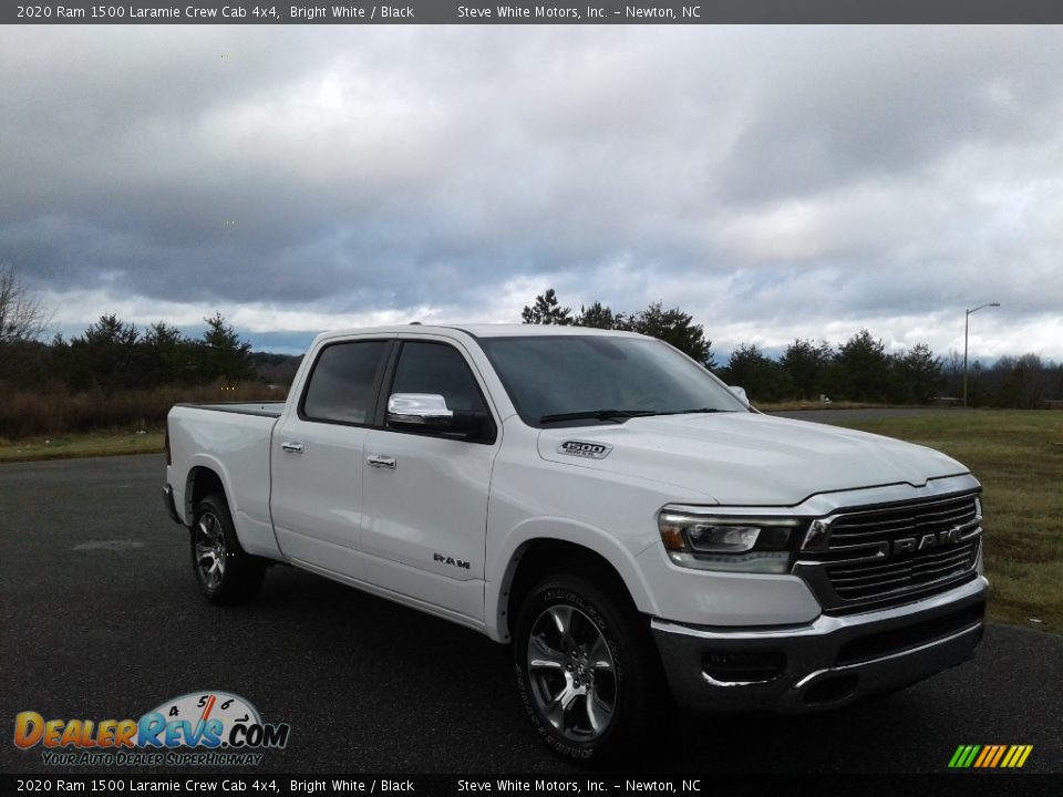 2020 Ram 1500 Laramie Crew Cab 4x4 Bright White / Black Photo #4