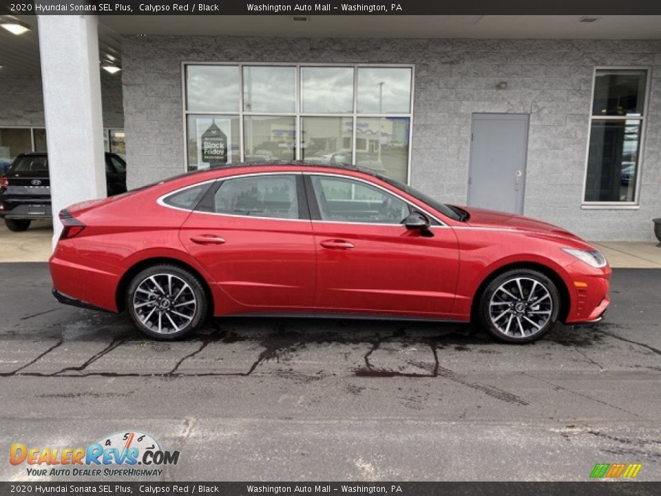 2020 Hyundai Sonata SEL Plus Calypso Red / Black Photo #3