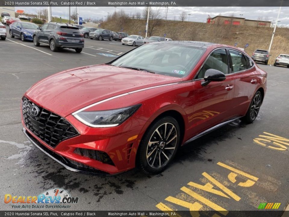 2020 Hyundai Sonata SEL Plus Calypso Red / Black Photo #7