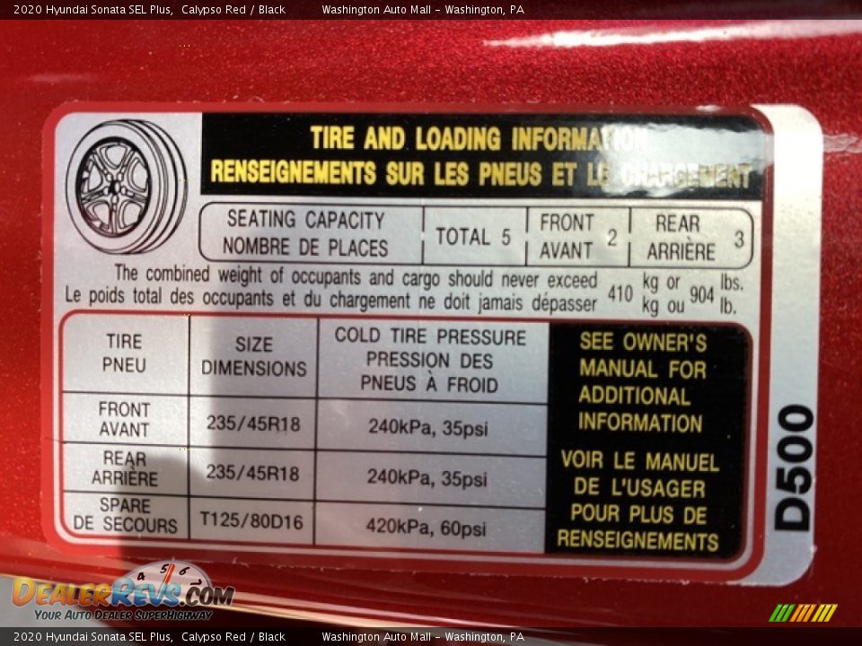 2020 Hyundai Sonata SEL Plus Calypso Red / Black Photo #9