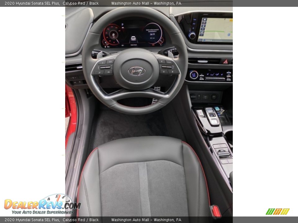 2020 Hyundai Sonata SEL Plus Calypso Red / Black Photo #14