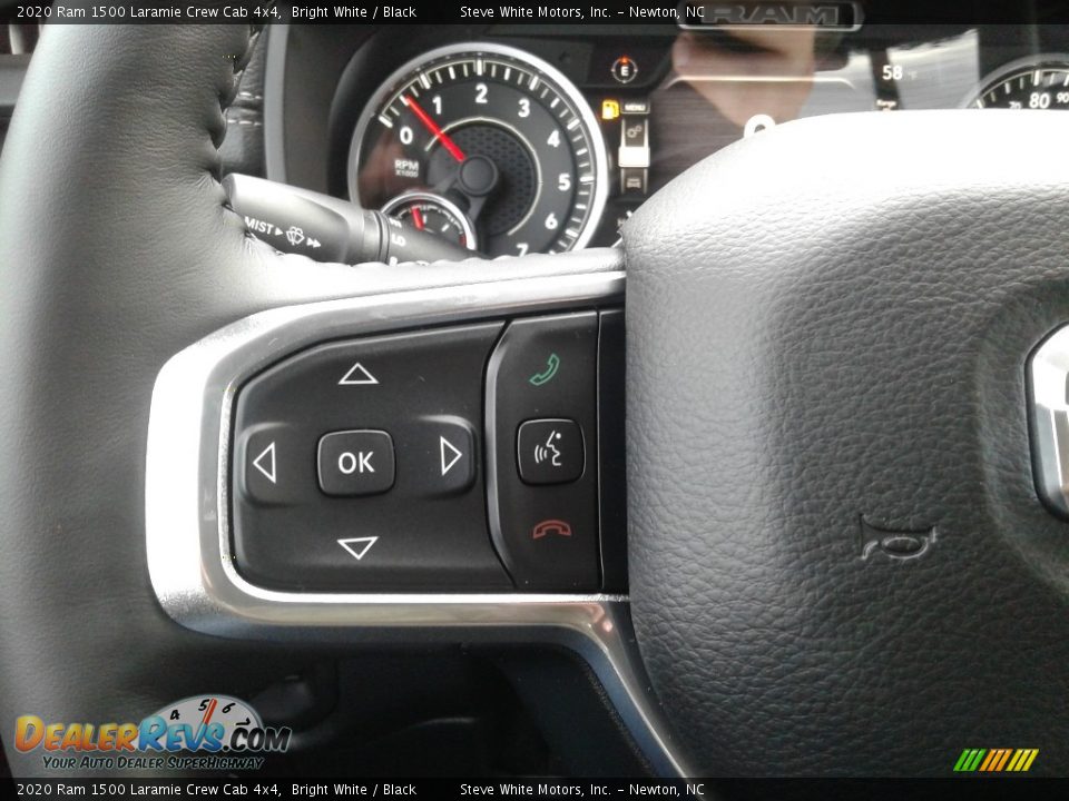 2020 Ram 1500 Laramie Crew Cab 4x4 Bright White / Black Photo #23