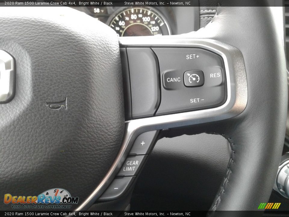 2020 Ram 1500 Laramie Crew Cab 4x4 Bright White / Black Photo #24