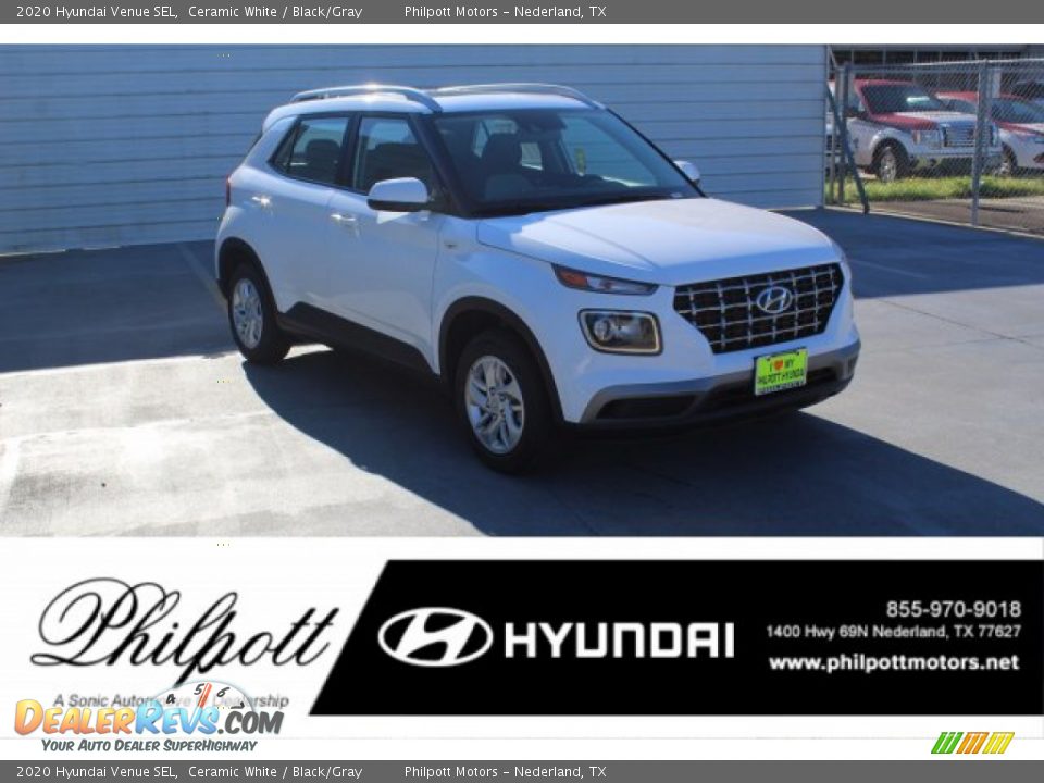 2020 Hyundai Venue SEL Ceramic White / Black/Gray Photo #1