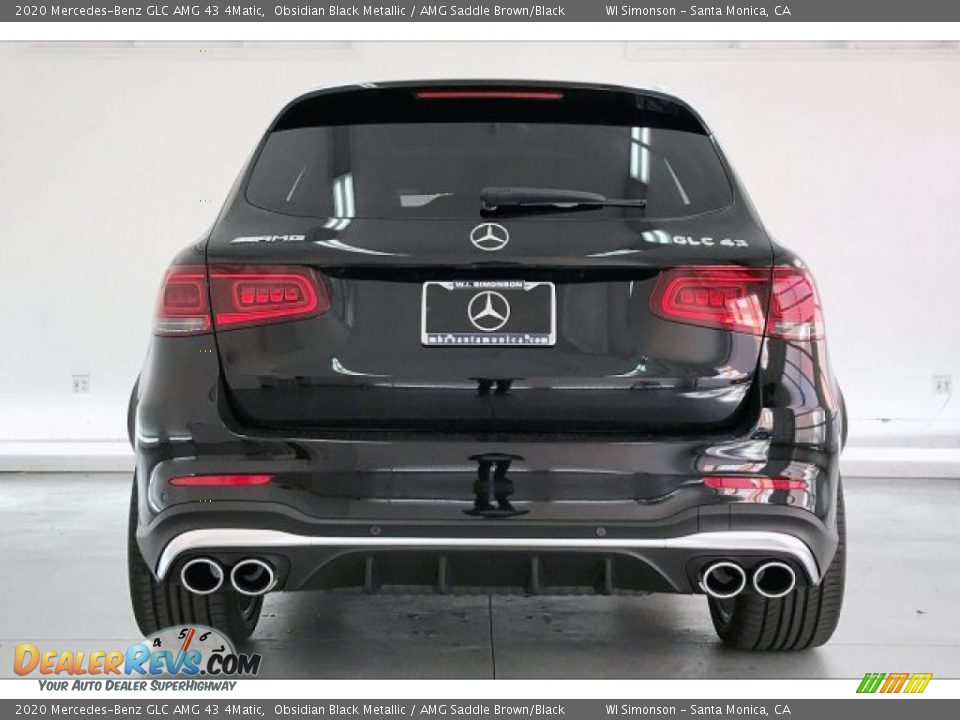 2020 Mercedes-Benz GLC AMG 43 4Matic Obsidian Black Metallic / AMG Saddle Brown/Black Photo #3