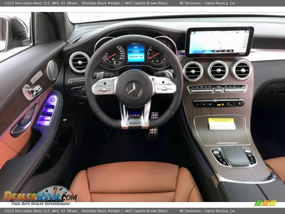 2020 Mercedes-Benz GLC AMG 43 4Matic Obsidian Black Metallic / AMG Saddle Brown/Black Photo #4