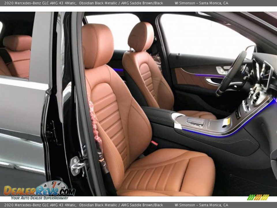 2020 Mercedes-Benz GLC AMG 43 4Matic Obsidian Black Metallic / AMG Saddle Brown/Black Photo #6