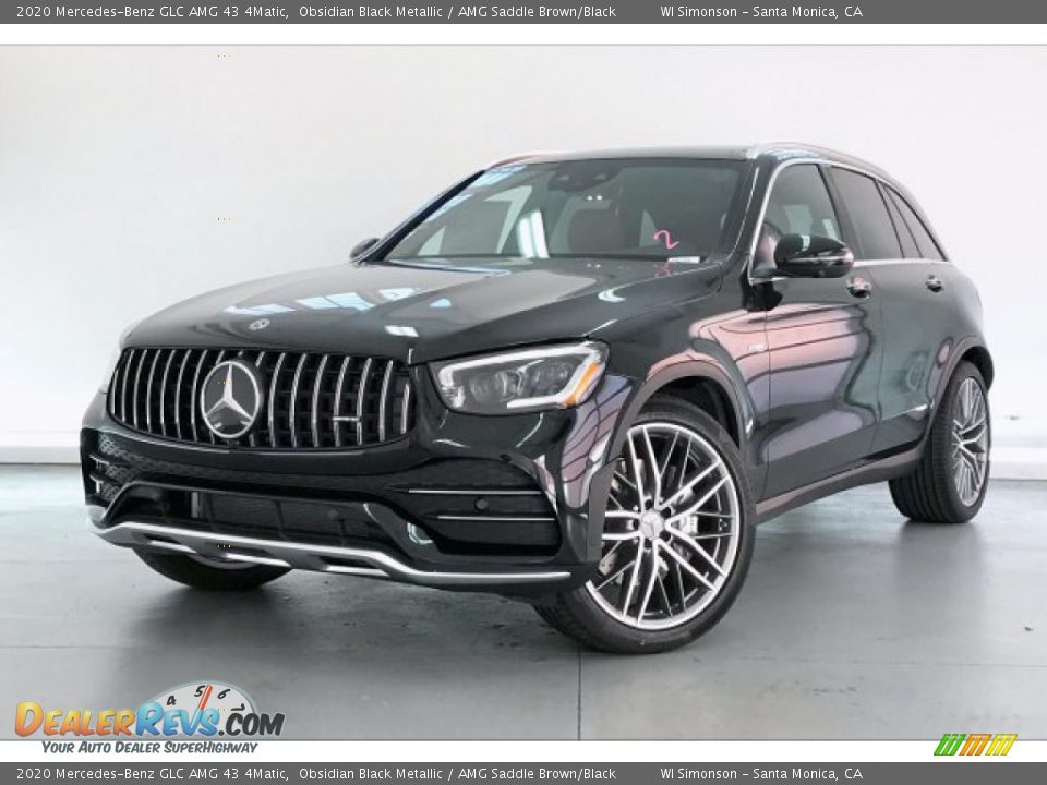 2020 Mercedes-Benz GLC AMG 43 4Matic Obsidian Black Metallic / AMG Saddle Brown/Black Photo #12