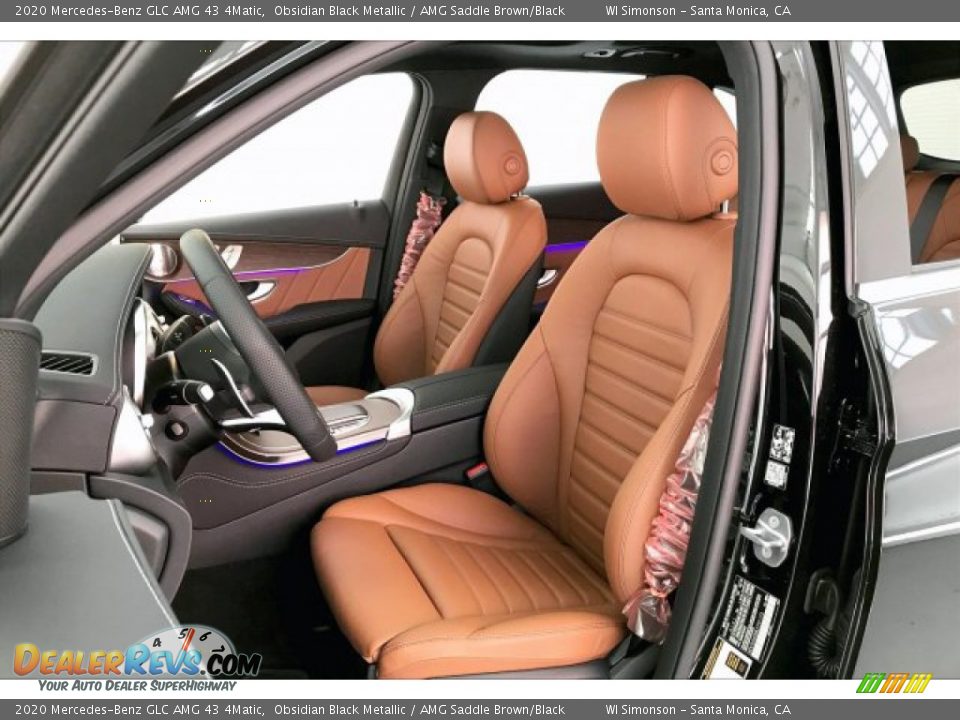 2020 Mercedes-Benz GLC AMG 43 4Matic Obsidian Black Metallic / AMG Saddle Brown/Black Photo #14