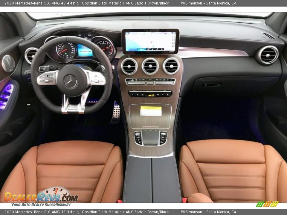 2020 Mercedes-Benz GLC AMG 43 4Matic Obsidian Black Metallic / AMG Saddle Brown/Black Photo #17