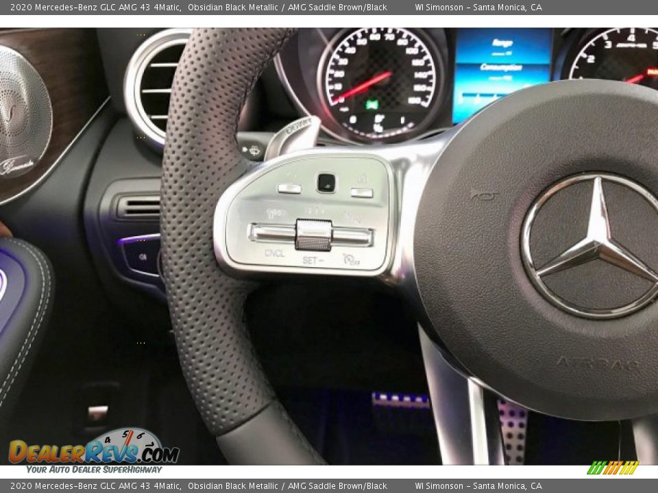 2020 Mercedes-Benz GLC AMG 43 4Matic Obsidian Black Metallic / AMG Saddle Brown/Black Photo #18