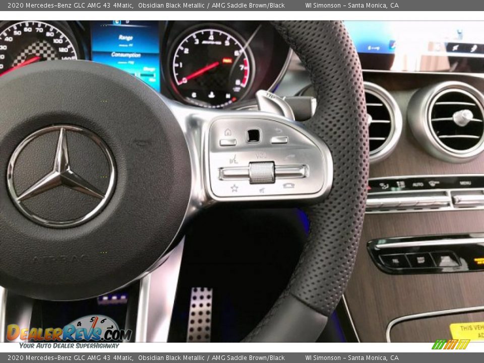 2020 Mercedes-Benz GLC AMG 43 4Matic Obsidian Black Metallic / AMG Saddle Brown/Black Photo #19