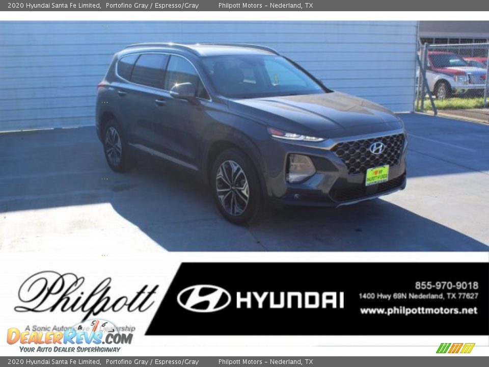 2020 Hyundai Santa Fe Limited Portofino Gray / Espresso/Gray Photo #1