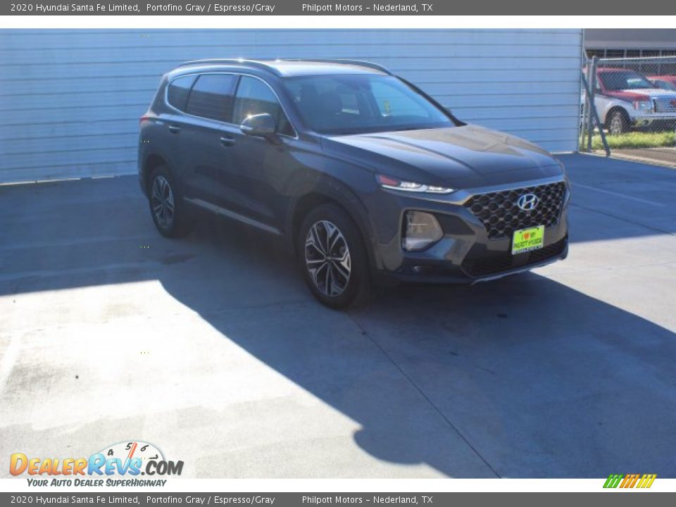 2020 Hyundai Santa Fe Limited Portofino Gray / Espresso/Gray Photo #2