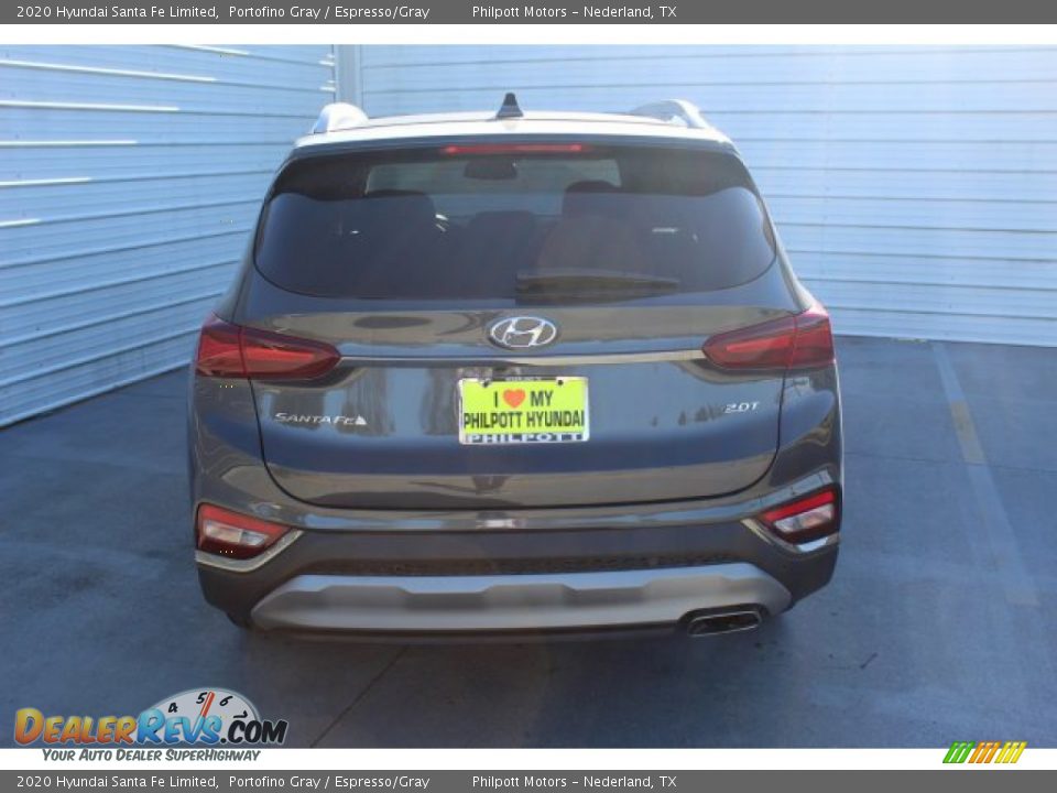 2020 Hyundai Santa Fe Limited Portofino Gray / Espresso/Gray Photo #7