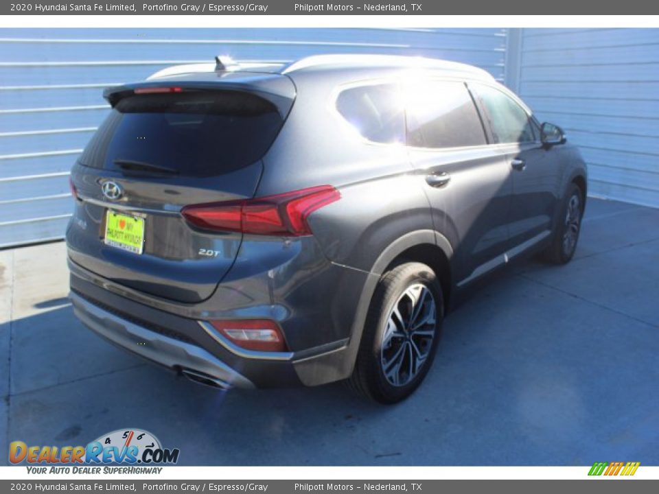 2020 Hyundai Santa Fe Limited Portofino Gray / Espresso/Gray Photo #8