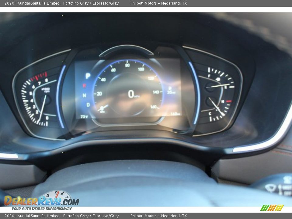 2020 Hyundai Santa Fe Limited Portofino Gray / Espresso/Gray Photo #14