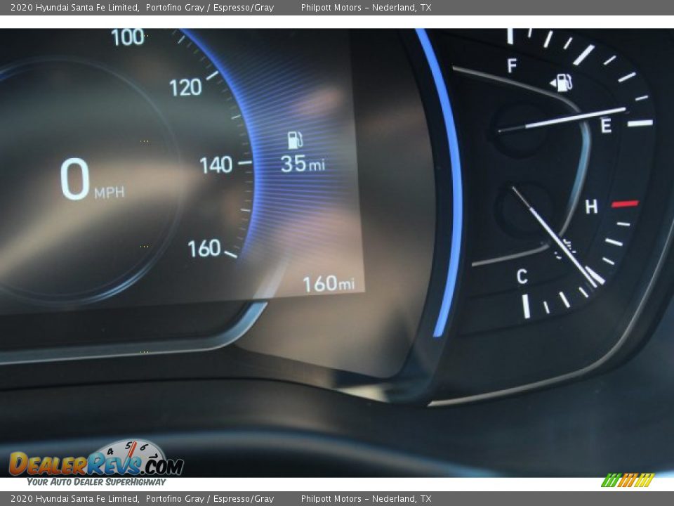 2020 Hyundai Santa Fe Limited Portofino Gray / Espresso/Gray Photo #15