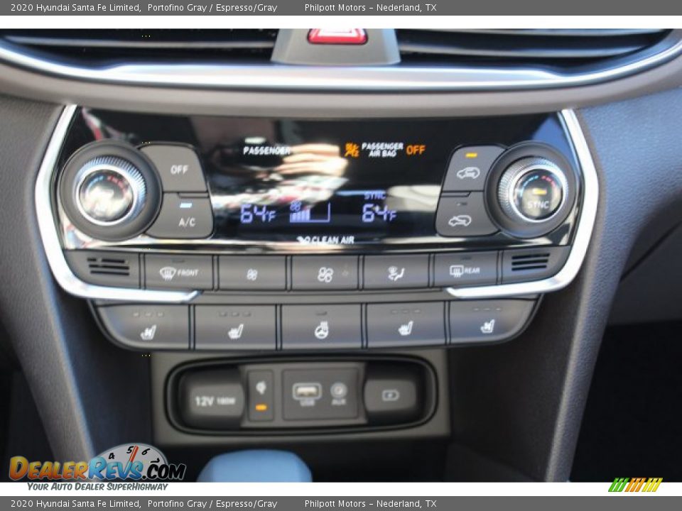 2020 Hyundai Santa Fe Limited Portofino Gray / Espresso/Gray Photo #17
