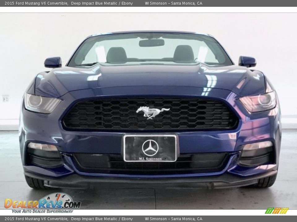 2015 Ford Mustang V6 Convertible Deep Impact Blue Metallic / Ebony Photo #2