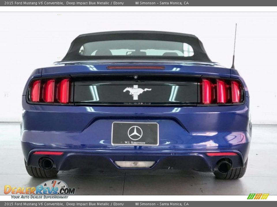 2015 Ford Mustang V6 Convertible Deep Impact Blue Metallic / Ebony Photo #3