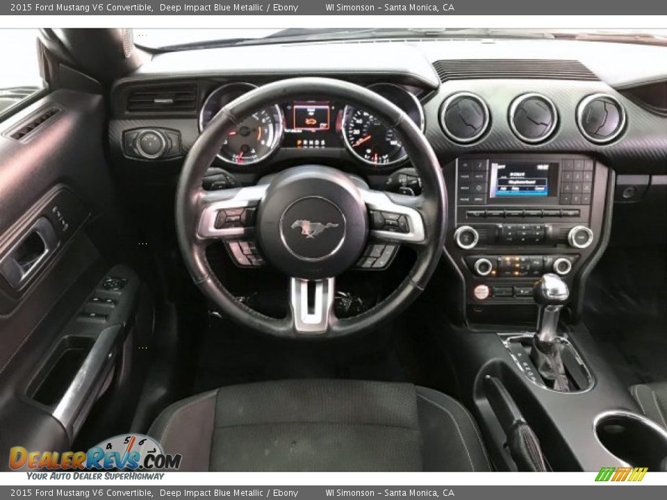 2015 Ford Mustang V6 Convertible Deep Impact Blue Metallic / Ebony Photo #4