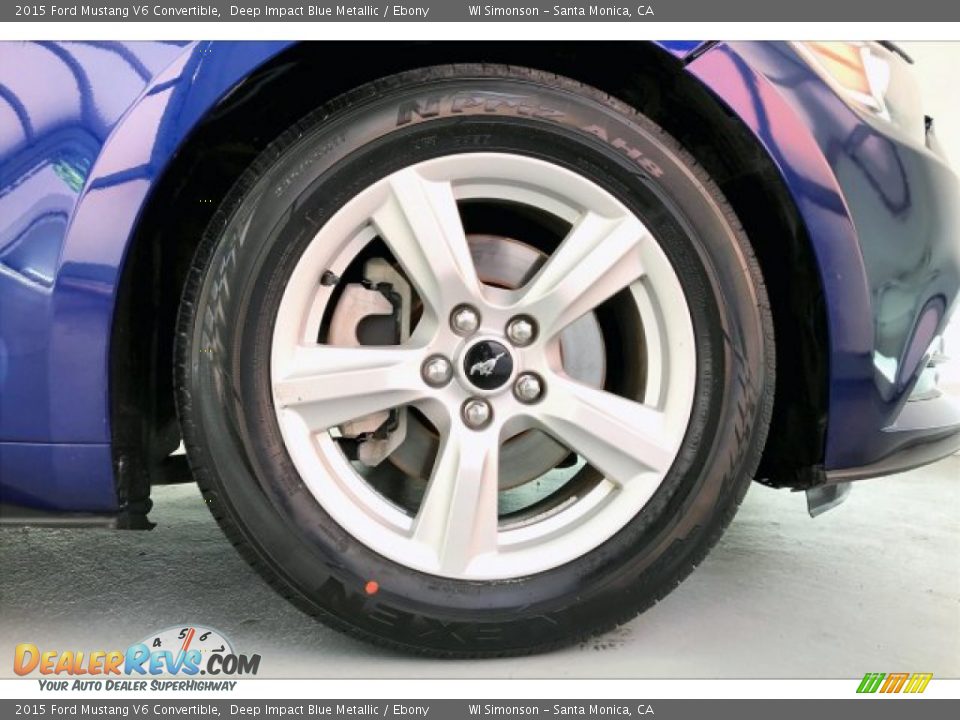 2015 Ford Mustang V6 Convertible Deep Impact Blue Metallic / Ebony Photo #7