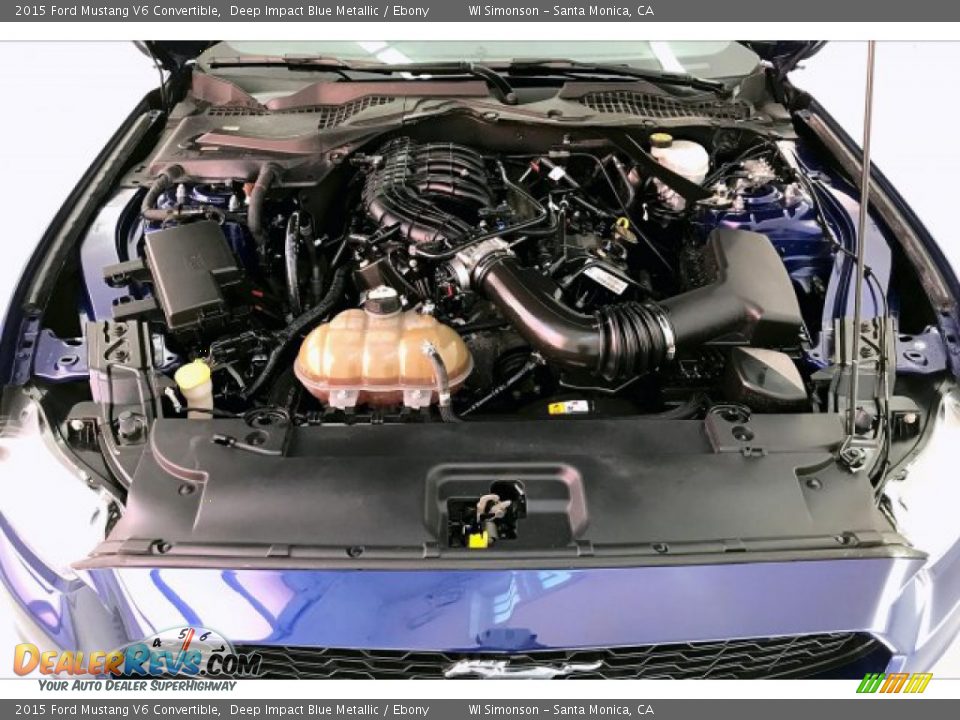 2015 Ford Mustang V6 Convertible Deep Impact Blue Metallic / Ebony Photo #8