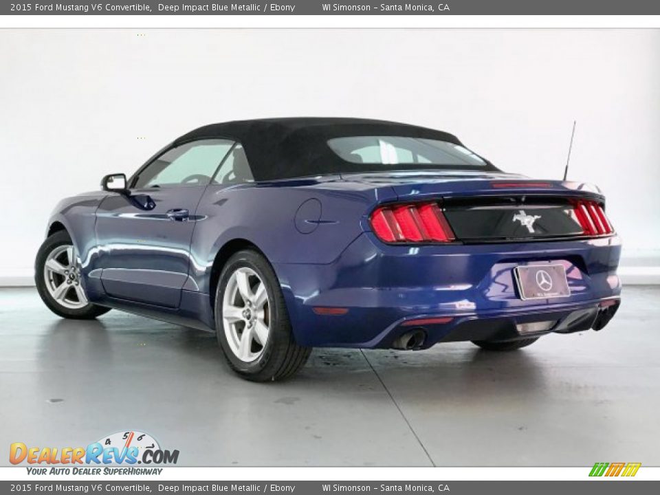 2015 Ford Mustang V6 Convertible Deep Impact Blue Metallic / Ebony Photo #9