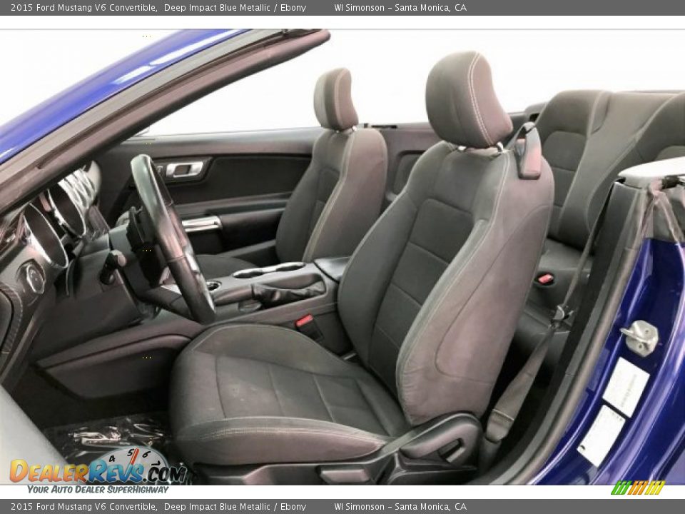 2015 Ford Mustang V6 Convertible Deep Impact Blue Metallic / Ebony Photo #13