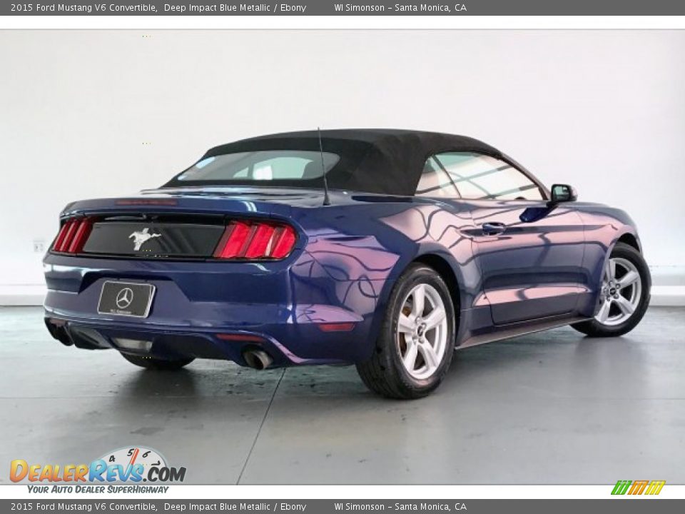 2015 Ford Mustang V6 Convertible Deep Impact Blue Metallic / Ebony Photo #15