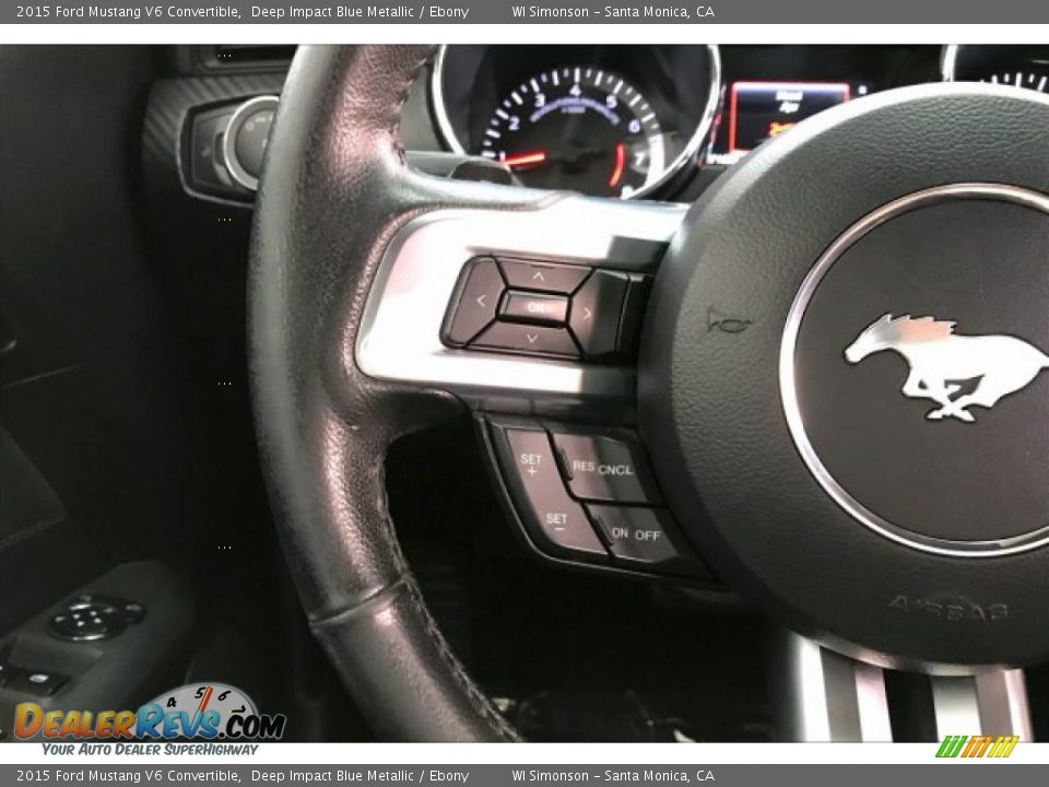 2015 Ford Mustang V6 Convertible Deep Impact Blue Metallic / Ebony Photo #17
