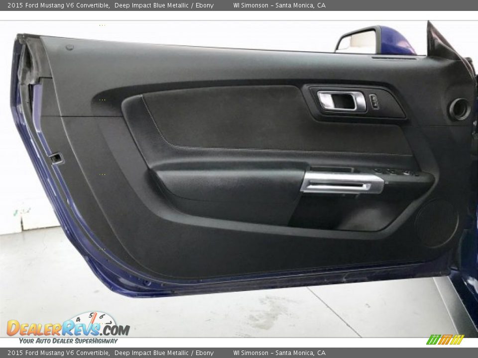 2015 Ford Mustang V6 Convertible Deep Impact Blue Metallic / Ebony Photo #23