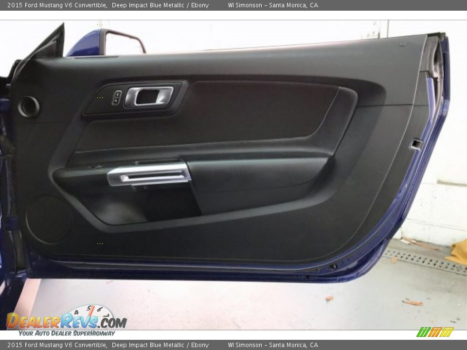 2015 Ford Mustang V6 Convertible Deep Impact Blue Metallic / Ebony Photo #27