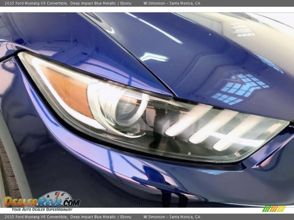 2015 Ford Mustang V6 Convertible Deep Impact Blue Metallic / Ebony Photo #29